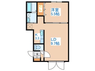 グランメ－ル西町北Ｂの物件間取画像